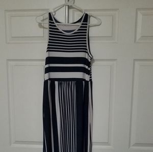 Blue and white size large floor length dress